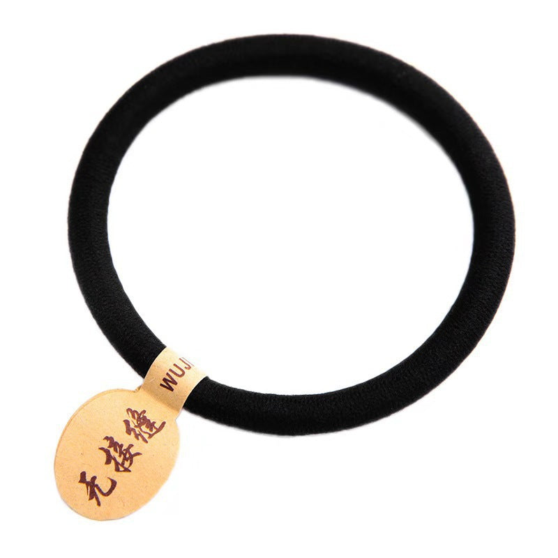 Wholesale Leather Case, Women's Black Rubber Band, Women's Hair Tie, High Elasticity, Durable Hair Rope
